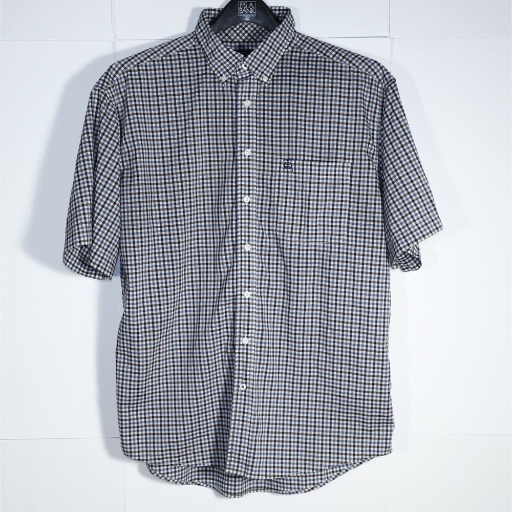 Cinch Mens Short Sleeve Button Up Collard Plaid Shirt Size XXL